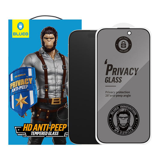 Προστατευτική μεμβράνη οθόνης Privacy Blueo Anti-Peep για Apple 17 Pro Max / 16 Pro Max, Ασφαλισμένο γυαλί, Πλήρης κόλλα, Σετ 5 τεμαχίων