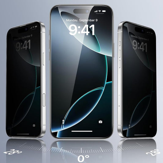 ESR Privacy Screen Protector for Apple 17 Pro Max, Tempered Glass, Full Glue, Set of 3 pieces