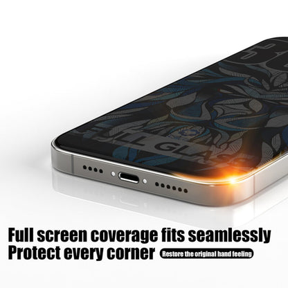 Privacy Screen Protector Lito D+ Max 300C for Apple iPhone 17 / 16 Pro, Tempered Glass, Full Glue