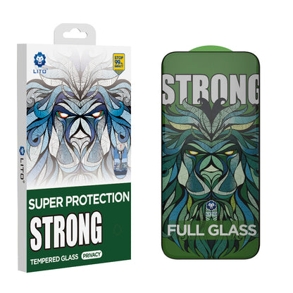 Privacy Screen Protector Lito D+ Max Strong for Apple iPhone 17 / 16 Pro, Tempered Glass, Full Glue