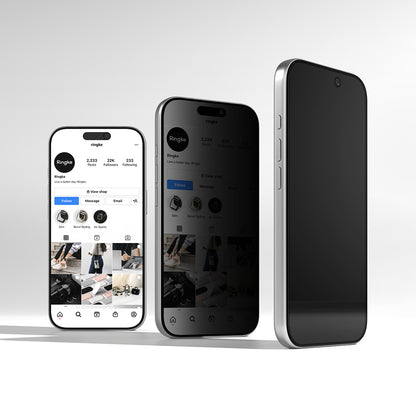 Προστατευτική μεμβράνη οθόνης Privacy Ringke Easy Slide για Apple iPhone 18 Pro Max, Ασφαλισμένο γυαλί, Πλήρης κόλλα, Σετ 2 τεμαχίων