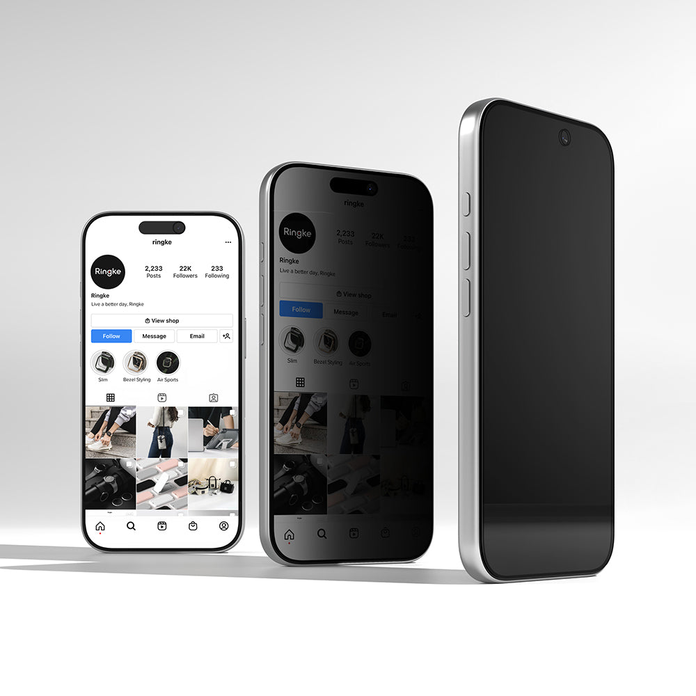 Προστατευτική μεμβράνη οθόνης Privacy Ringke Easy Slide για Apple iPhone 18 Pro, Ασφαλισμένο γυαλί, Πλήρης κόλλα, Σετ 2 τεμαχίων