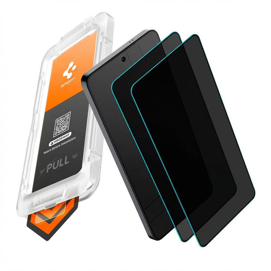 Προστατευτική Μεμβράνη Οθόνης Privacy Spigen GlastR EZ FIT Pro HD για Samsung Galaxy S26 Plus S947, Ενισχυμένο Γυαλί, Πλήρης Κόλληση, Σετ 2 τεμαχίων AGL11085