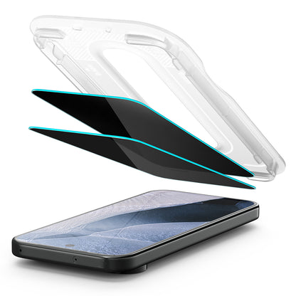 Προστατευτική μεμβράνη οθόνης Privacy Spigen GlastR EZ FIT Pro για Google Pixel 11 Pro / 10 Pro, Ασφαλισμένο γυαλί, Πλήρης κόλλα, Σετ 2 τεμαχίων AGL11481