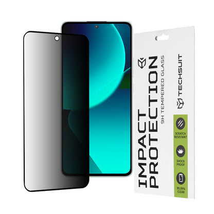 Privacy Techsuit Screen Protector for Xiaomi 13T Pro / 13T, Tempered Glass, Full Glue, 111D
