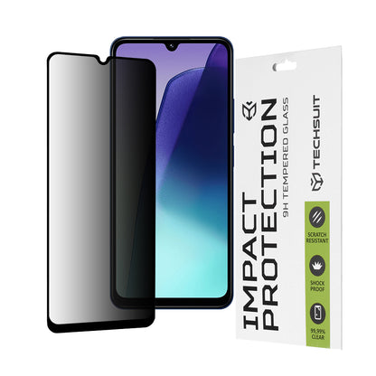 Privacy Techsuit Screen Protector for Xiaomi Redmi A5 4G (Regional) / 14C / Poco C75, Tempered Glass, Full Glue, 111D