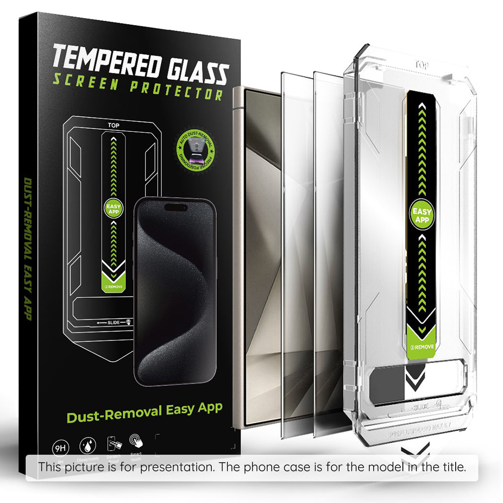 Privacy Screen Protector Techsuit TitanGlass CrystalHD for Samsung Galaxy S25+ S936 / S24+ S926, Tempered Glass, Full Glue, Set of 2 pieces