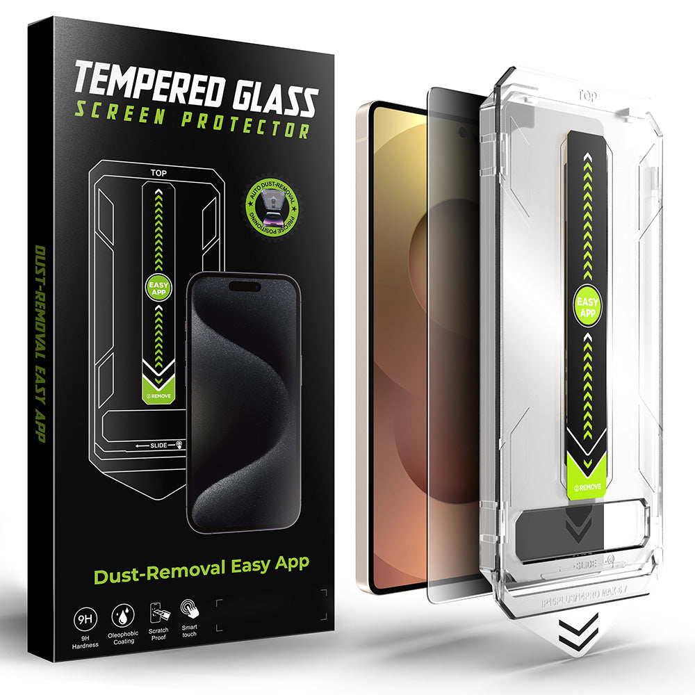 Privacy Screen Protector Techsuit TitanGlass CrystalHD for Samsung Galaxy S25 Ultra S938, Tempered Glass, Full Glue