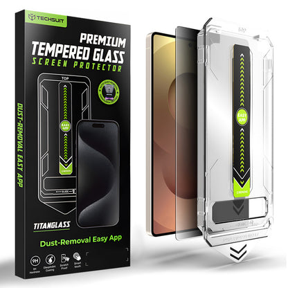 Privacy Screen Protector Techsuit TitanGlass CrystalHD for Samsung Galaxy S26 Ultra S948, Tempered Glass, Full Glue