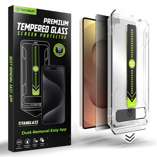 Προστατευτική Μεμβράνη Οθόνης Privacy Techsuit TitanGlass CrystalHD για Samsung Galaxy S26 Ultra S948, Ενισχυμένο Γυαλί, Full Glue