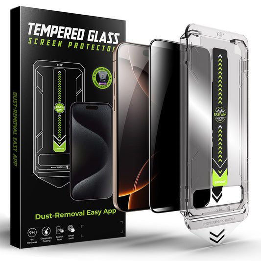 Privacy Techsuit TitanGlass Screen Protector for Apple iPhone 17 Air, Tempered Glass, Full Glue