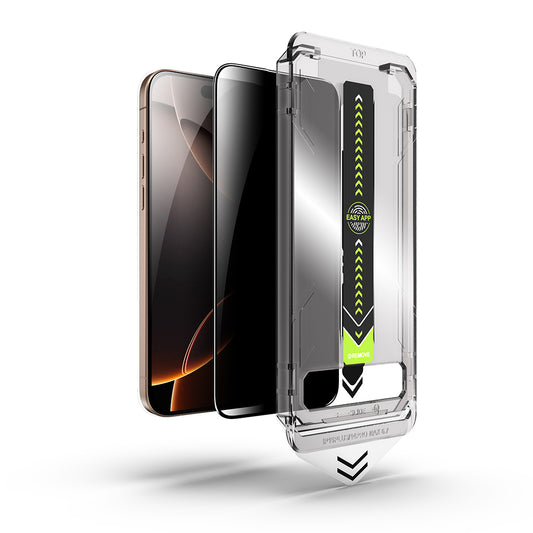 Privacy Screen Protector Techsuit TitanGlass for Apple iPhone 17 Pro, Tempered Glass, Full Glue