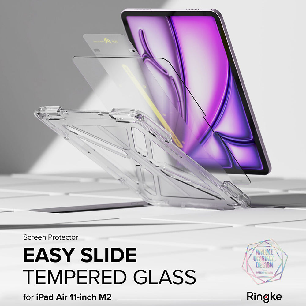 Ringke Easy Slide Screen Protector for Apple iPad Air 11 (2026) / Air 11 (2025), Tempered Glass, Full Glue