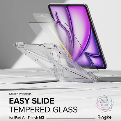 Ringke Easy Slide Screen Protector for Apple iPad Air 11 (2026) / Air 11 (2025), Tempered Glass, Full Glue