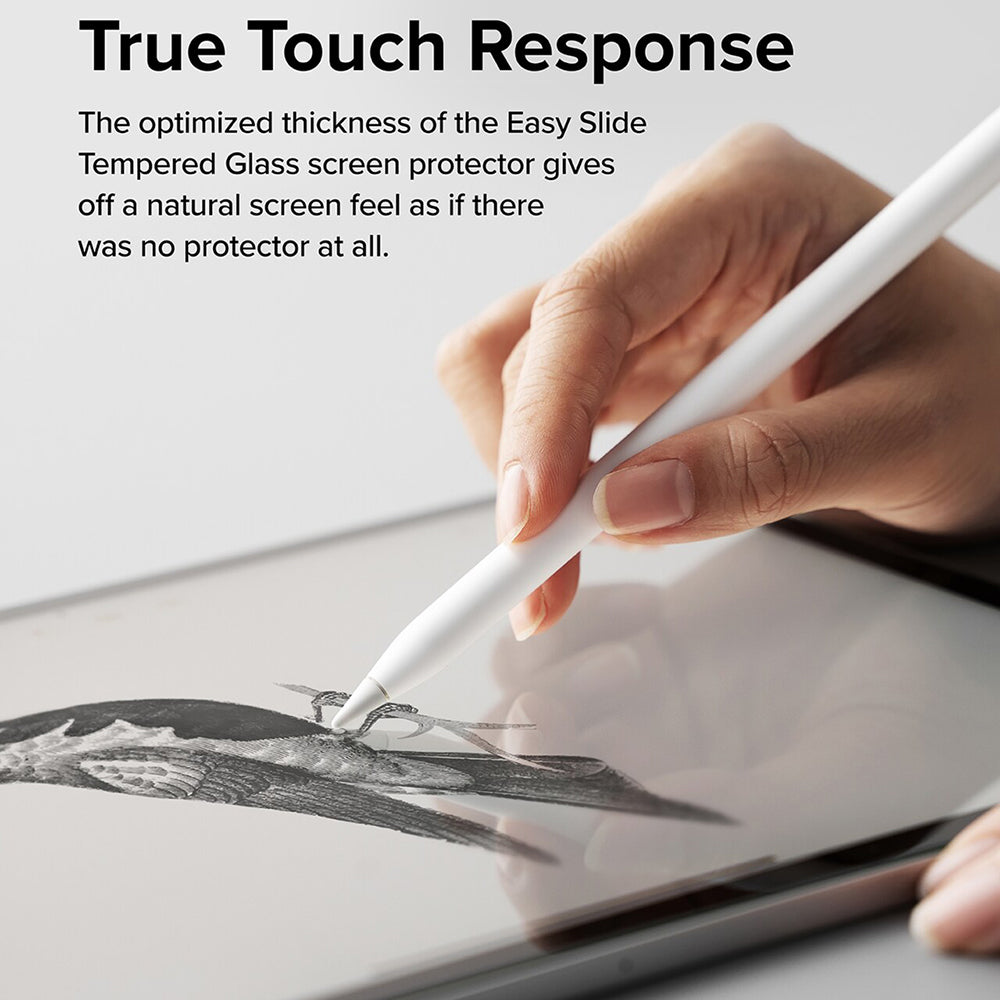 Ringke Easy Slide Screen Protector for Apple iPad Air 11 (2026) / Air 11 (2025), Tempered Glass, Full Glue