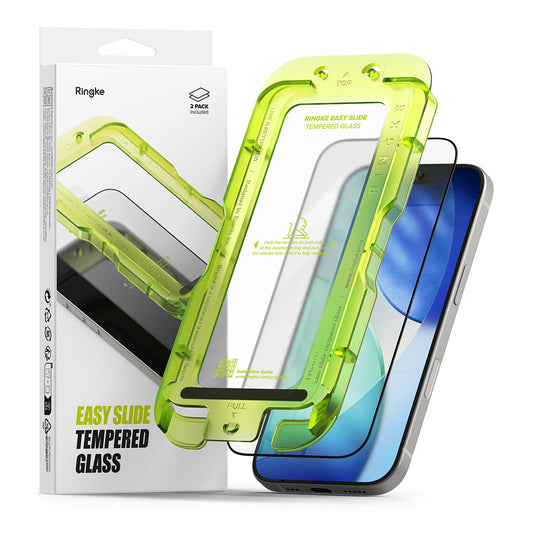 Προστατευτική μεμβράνη οθόνης Ringke Easy Slide για Apple iPhone 18 Pro Max / 17 Pro Max, Ασφαλισμένο γυαλί, Πλήρης κόλλα, Σετ 2 τεμαχίων