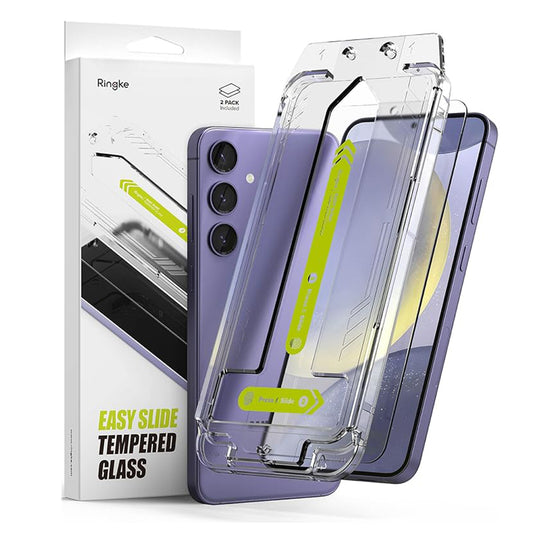 Ringke Easy Slide Screen Protector for Samsung Galaxy S25 FE, Tempered Glass, Full Glue, Set of 2 pieces
