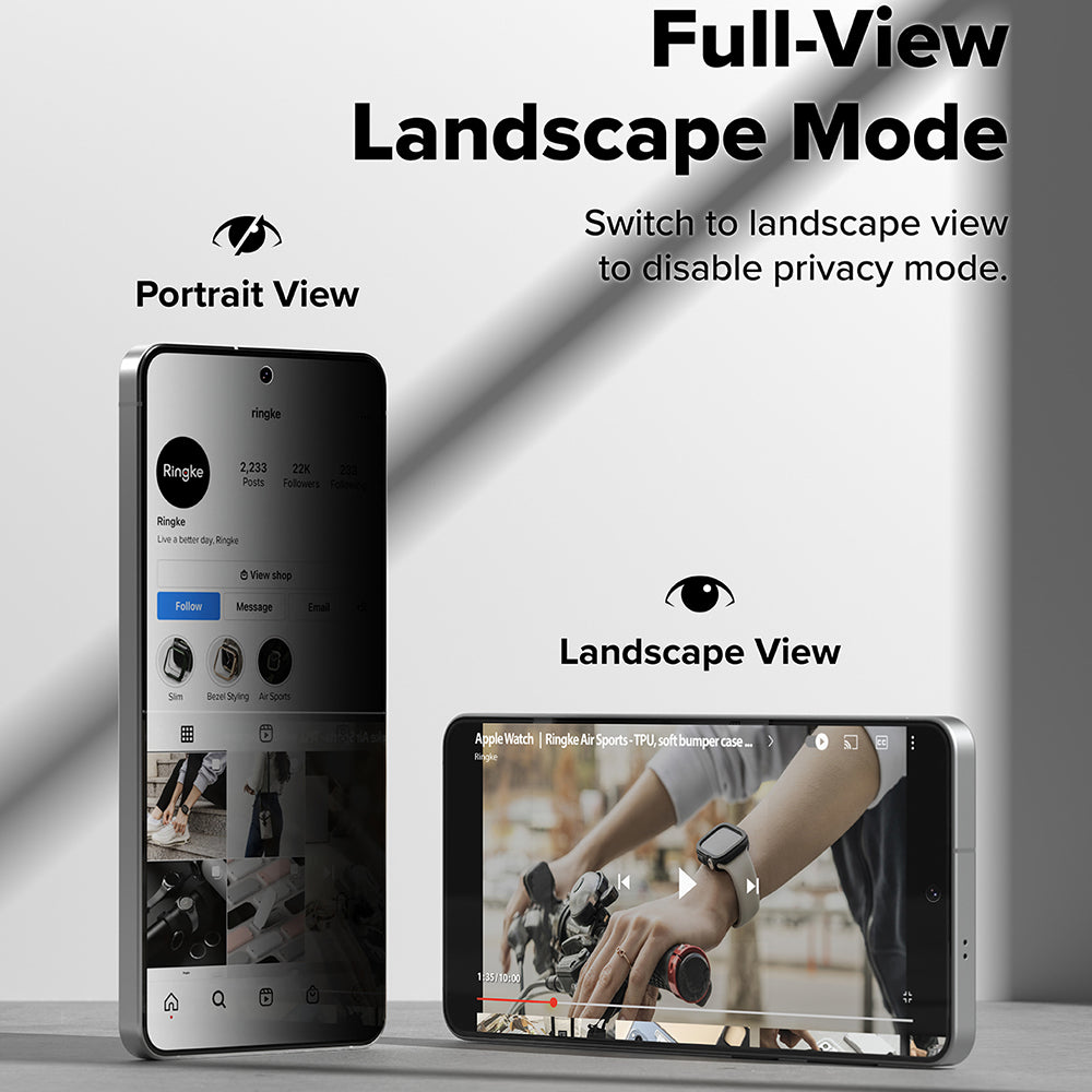 Προστατευτική Μεμβράνη Οθόνης Ringke Easy Slide για Samsung Galaxy S26 S942, Ενισχυμένο Γυαλί, Πλήρης Κόλληση, Σετ 2 τεμαχίων, Μαύρη