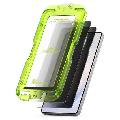 Προστατευτική Μεμβράνη Οθόνης Ringke Easy Slide για Samsung Galaxy S26 Ultra S948, Ενισχυμένο Γυαλί, Πλήρης Κόλληση, Σετ 2 τεμαχίων, Μαύρη