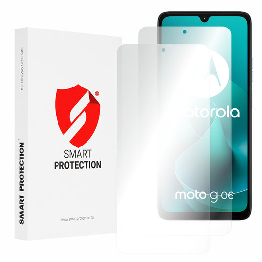Smart Protection Premium Classic Screen Protector for Motorola Moto G06 Power / G06, Plastic, Full Glue, Set of 2 Pieces