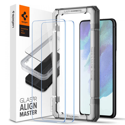Spigen GlastR Align Master Screen Protector for Samsung Galaxy S21 FE 5G G990, Tempered Glass, Full Glue, Set of 2 pieces AGL03088