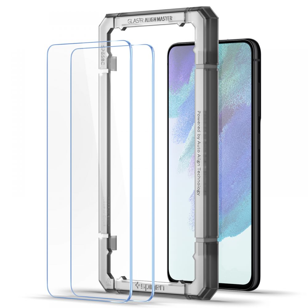 Spigen GlastR Align Master Screen Protector for Samsung Galaxy S21 FE 5G G990, Tempered Glass, Full Glue, Set of 2 pieces AGL03088