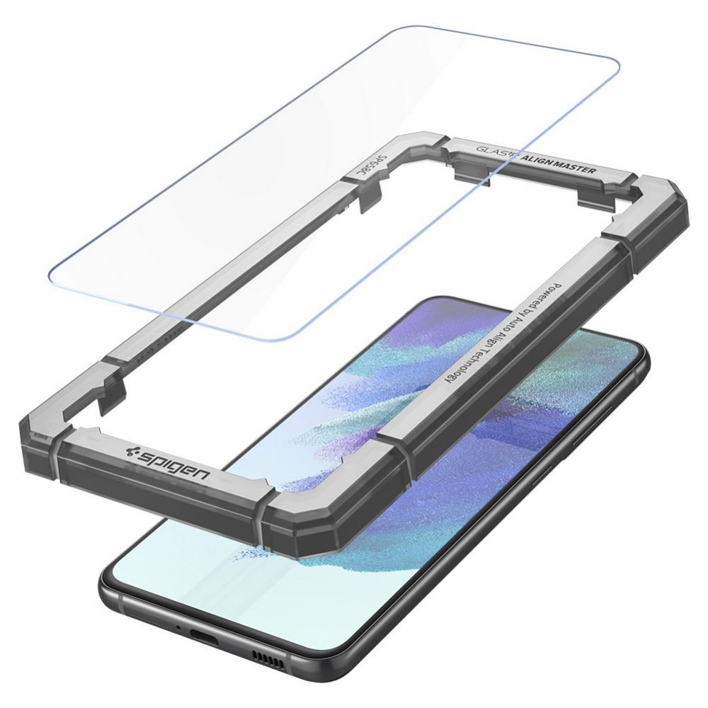Spigen GlastR Align Master Screen Protector for Samsung Galaxy S21 FE 5G G990, Tempered Glass, Full Glue, Set of 2 pieces AGL03088