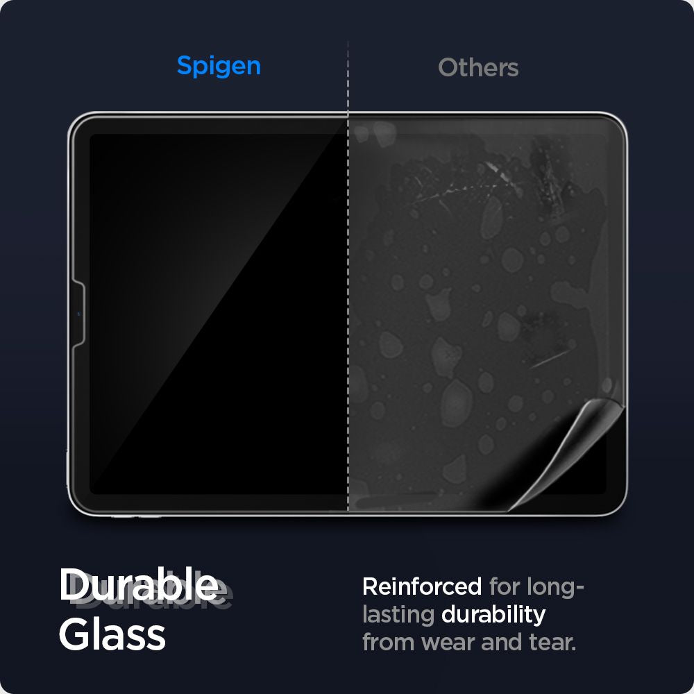 Spigen GlastR EZ FIT Screen Protector for Apple iPad Air (2022) / Pro 11 (2021) / Air (2020), Tempered Glass, Full Glue AGL02065