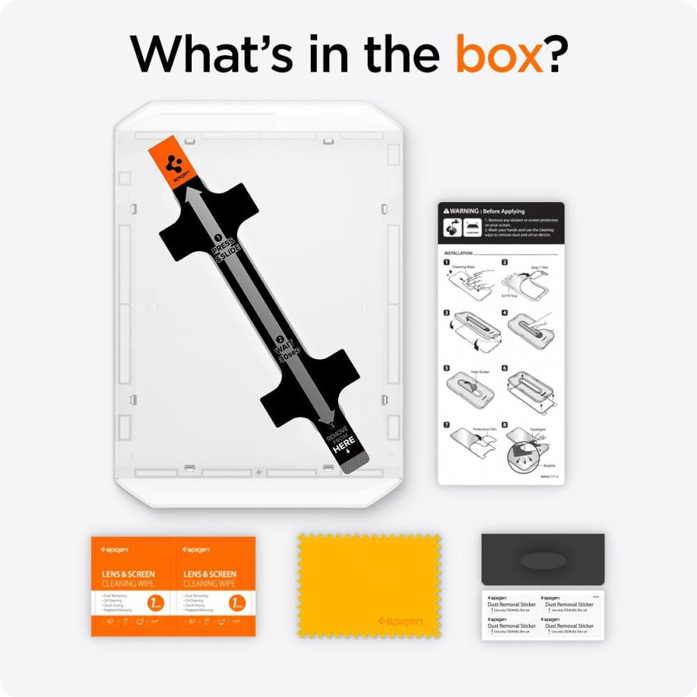 Spigen GlastR EZ FIT Screen Protector for Apple iPad Pro 13 (2024), Tempered Glass, Full Glue AGL07793
