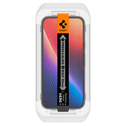 Προστατευτική Μεμβράνη Οθόνης Spigen GlastR EZ FIT για Google Pixel 9a, Ενισχυμένο Γυαλί, Πλήρης Κόλληση, Σετ 2 τεμαχίων AGL08938