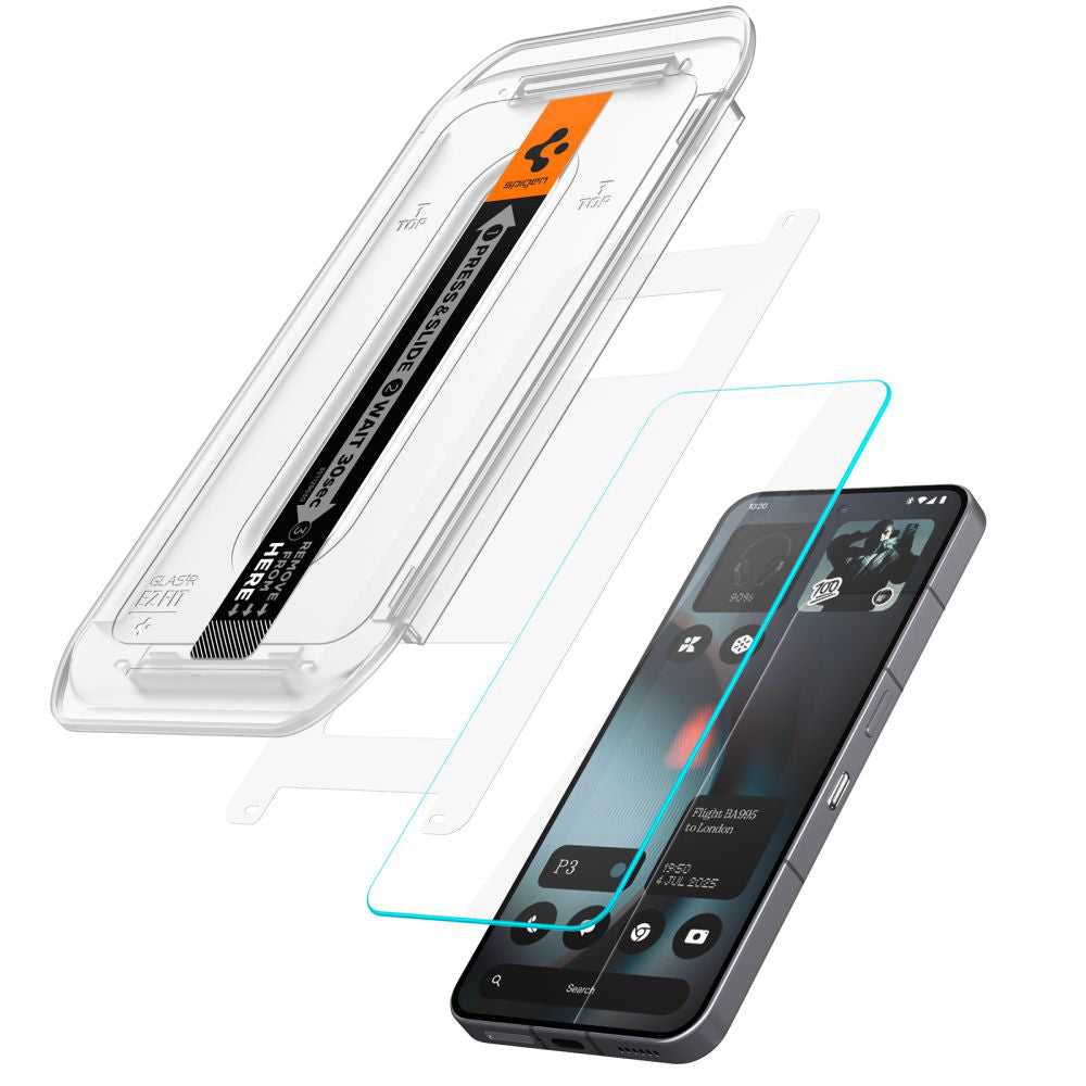 Spigen GlastR EZ FIT Screen Protector for Nothing Phone (3), Tempered Glass, Full Glue, Set of 2 pieces AGL10165