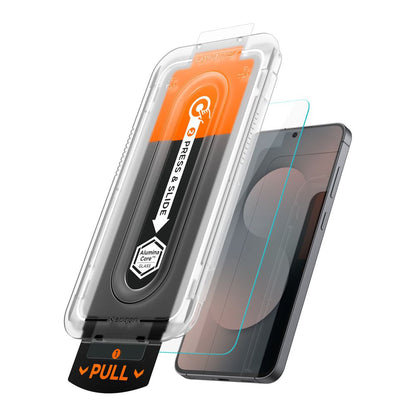 Προστατευτική Μεμβράνη Οθόνης Spigen GlastR EZ FIT Pro HD για Samsung Galaxy S25 FE, Ενισχυμένο Γυαλί, Πλήρης Κόλληση, Σετ 2 τεμαχίων AGL10202