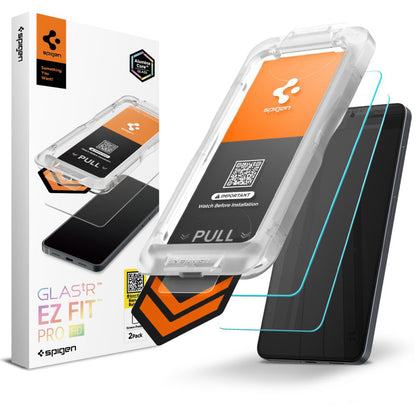 Προστατευτική Μεμβράνη Οθόνης Spigen GlastR EZ FIT Pro HD για Samsung Galaxy S26 S942, Ενισχυμένο Γυαλί, Πλήρης Κόλληση, Σετ 2 τεμαχίων AGL11095