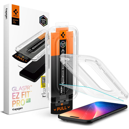 Προστατευτική Μεμβράνη Οθόνης Spigen GlastR EZ FIT Pro για Apple iPhone 17 Air, Ενισχυμένο Γυαλί, Full Glue AGL09870