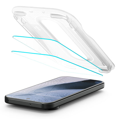 Προστατευτική μεμβράνη οθόνης Spigen GlastR EZ FIT Pro για Google Pixel 11 Pro / 11, Ασφαλισμένο γυαλί, Πλήρης κόλλα, Σετ 2 τεμαχίων AGL11480