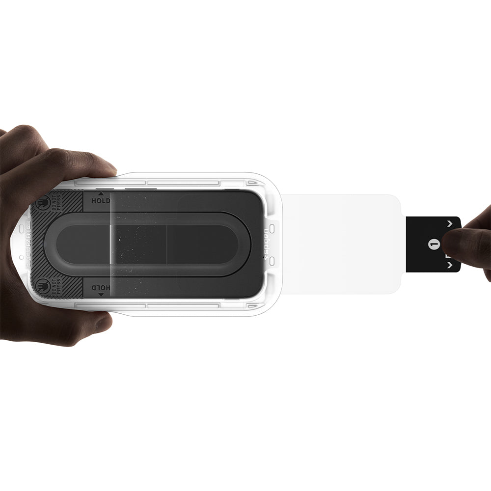 Προστατευτική μεμβράνη οθόνης Spigen GlastR EZ FIT Pro για Google Pixel 11 Pro / 11, Ασφαλισμένο γυαλί, Πλήρης κόλλα, Σετ 2 τεμαχίων AGL11480