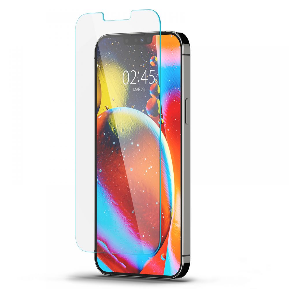 Spigen GlastR Slim Screen Protector for Apple iPhone 17e / 16e / 14 / 13 Pro, Tempered Glass, Full Glue AGL03391