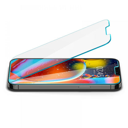 Spigen GlastR Slim Screen Protector for Apple iPhone 17e / 16e / 14 / 13 Pro, Tempered Glass, Full Glue AGL03391