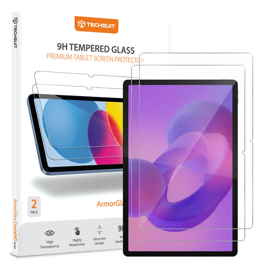 Προστατευτική Μεμβράνη Οθόνης Techsuit ArmorGlass CrystalHD για Lenovo Idea Tab Pro, Ενισχυμένο Γυαλί, Full Glue, Σετ 2 τεμαχίων