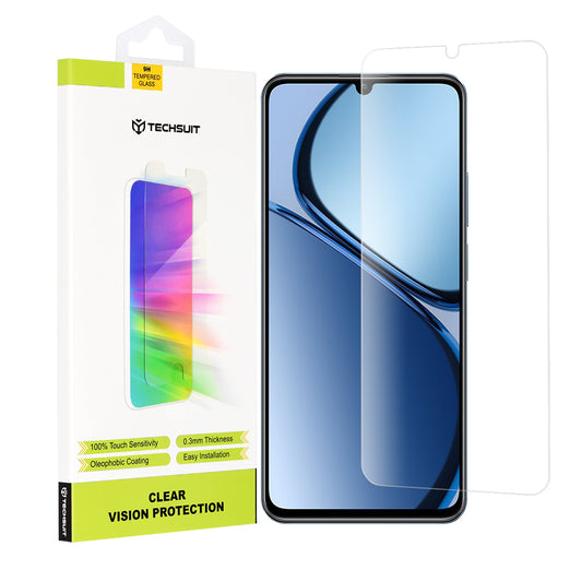Προστατευτική Μεμβράνη Οθόνης Techsuit Clear Vision για Realme C63 / C61, Ενισχυμένο Γυαλί, Full Glue