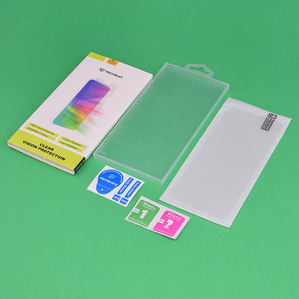 Προστατευτική μεμβράνη οθόνης Techsuit Clear Vision για Tecno Spark 20 Pro / Pova 5 Pro / Hot 40 / Hot 40 Pro, ασφαλισμένο γυαλί, πλήρης κόλλα