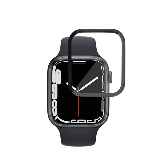 Προστατευτική Μεμβράνη Techsuit Nano Flex για Apple Watch Series 9 / 8 / 7 45mm, Πλαστικό, Σετ 2 τεμαχίων, Μαύρο