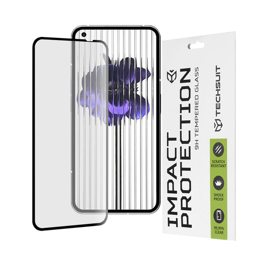 Προστατευτική μεμβράνη οθόνης Techsuit για Nothing Phone (1), Ασφαλισμένο γυαλί, Full Glue, 111D, Μαύρο