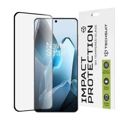 Προστατευτική μεμβράνη οθόνης Techsuit για OnePlus 13, Ασφαλισμένο γυαλί, Full Glue, 111D, Μαύρο