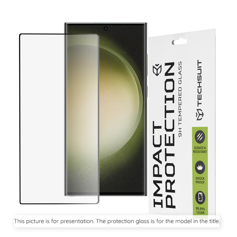 Techsuit Screen Protector Film for Oppo Reno16 / Reno16 Pro, Tempered Glass, Full Glue, 111D, Black