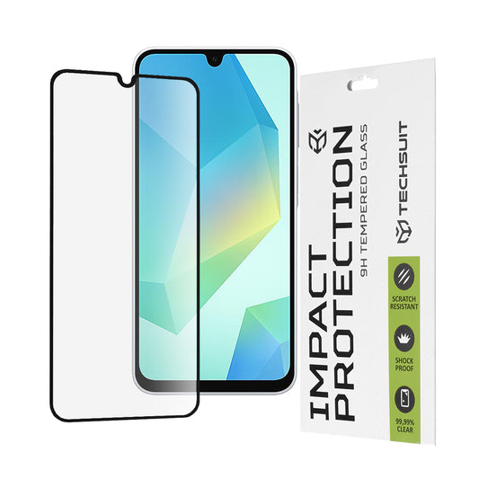 Προστατευτική μεμβράνη οθόνης Techsuit για Samsung Galaxy A17 4G A175 / A17 5G A176 / A16 5G A166, Ασφαλισμένο γυαλί, Full Glue, 111D, Μαύρο