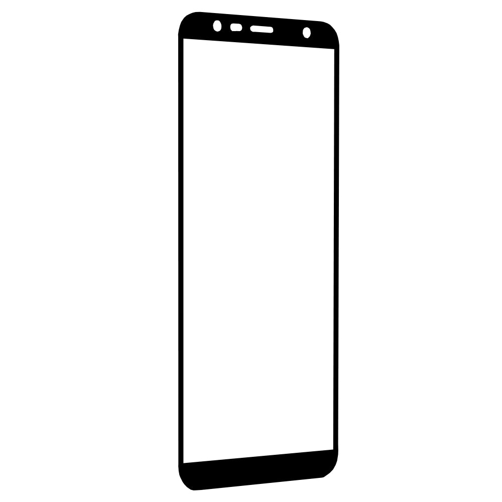 Techsuit Screen Protector Film for Samsung Galaxy J6+ J610 / J4 Plus (2018) J415, Tempered Glass, Full Glue, 111D, Black