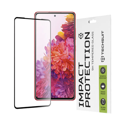 Techsuit Screen Protector Film for Samsung Galaxy S20 FE 2022 G781 / S20 FE 5G G781 / S20 FE G780, Tempered Glass, Full Glue, 111D, Black