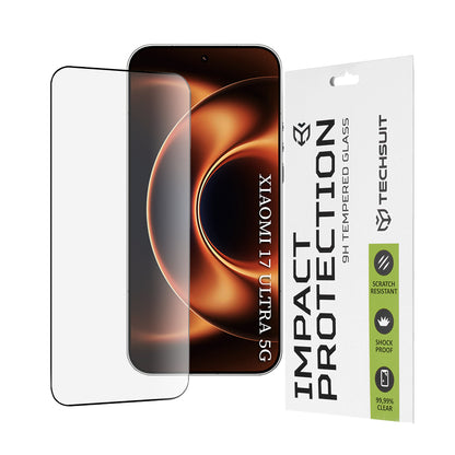 Techsuit Screen Protector Film for Xiaomi 17 Ultra, Tempered Glass, Full Glue, 111D, Black