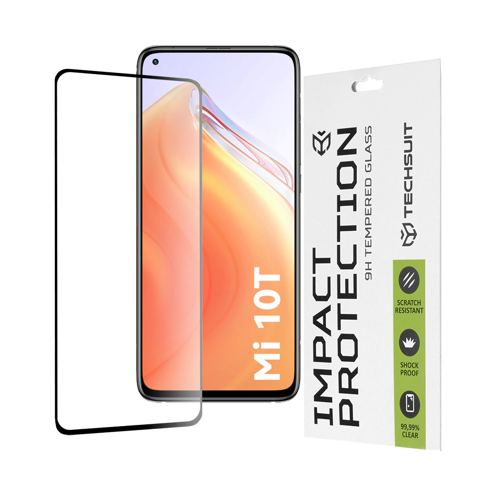Techsuit Screen Protector Film for Xiaomi Mi 10T 5G / 10T Pro 5G, Tempered Glass, Full Glue, 111D, Black
